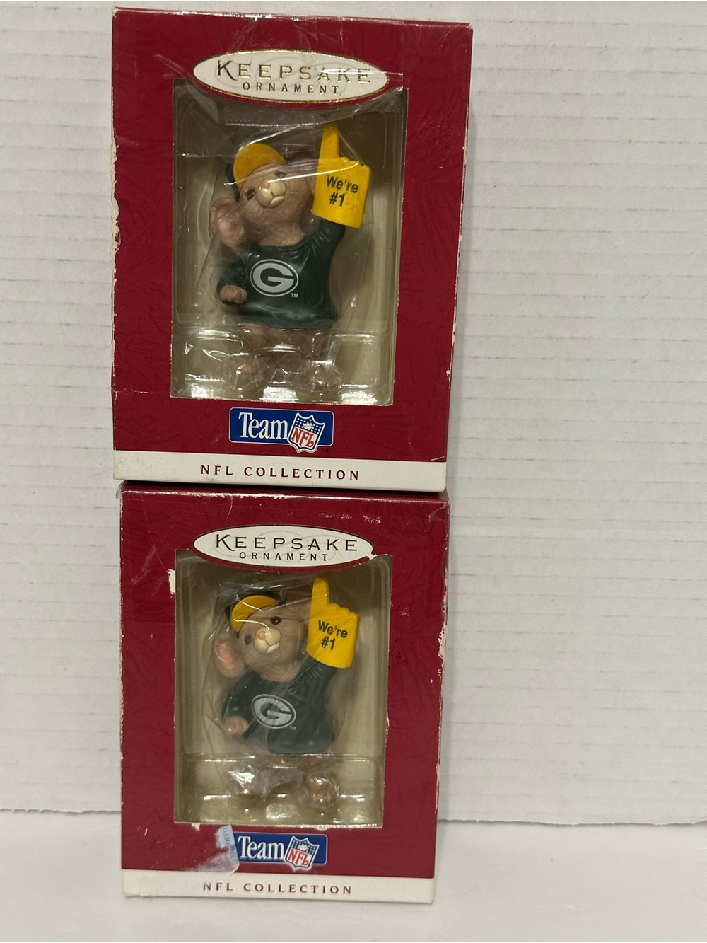 2 1996 Hallmark Keepsake “Team NFL Collection” Green Bay Packer Ornaments #6